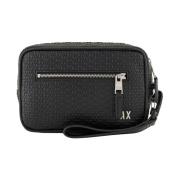 Emporio Armani Svart Beauty Case Pochette Väska Black, Herr