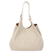 Gianni Chiarini Lamm Castoro Axelväska Beige, Dam