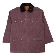 Auralee Lila Canvas Jakt Blouson Jacka Purple, Herr