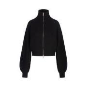 Sportmax Stilren Stickad Cardigan Sweater Black, Dam