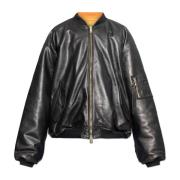 Vetements Läderjacka typ bomber Black, Herr