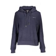 Tommy Hilfiger Blå hoodie med logotyptryck Blue, Dam