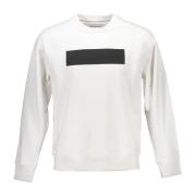 Calvin Klein Vit Herr Sweatshirt Långärmad Print White, Herr