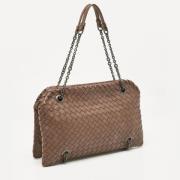 Bottega Veneta Vintage Pre-owned Laeder axelremsvskor Brown, Dam