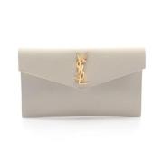 Yves Saint Laurent Vintage Pre-owned Laeder kuvertvskor White, Dam