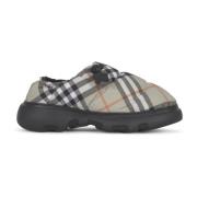 Burberry Quiltade Equestrian Mules med Rutigt Tryck Multicolor, Herr