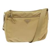 Prada Vintage Pre-owned Nylon prada-vskor Beige, Dam