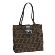 Fendi Vintage Pre-owned Canvas fendi-vskor Brown, Dam