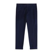 Fay Slim Gabardine Byxor Blue, Herr