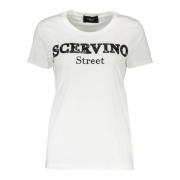 Ermanno Scervino Vit T-shirt med korta ärmar och brodyr White, Dam