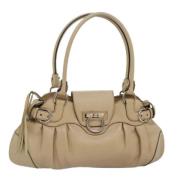 Salvatore Ferragamo Pre-owned Pre-owned Laeder handvskor Beige, Dam