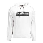 Cavalli Class Hoodie utan dragkedja, vit, trycklogo White, Herr