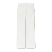 Victoria Beckham Jeans med logotyp White, Dam