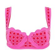 Marysia Rosa Laser Skuren Bikini Topp Pink, Dam