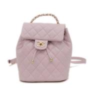 Chanel Vintage Pre-owned Laeder axelremsvskor Purple, Dam