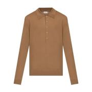 Dries Van Noten Kamel Polo Tröja 02440-Muano 9700 Brown, Herr