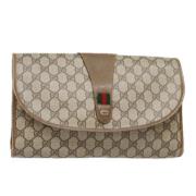 Gucci Vintage Pre-owned Laeder kuvertvskor Beige, Dam