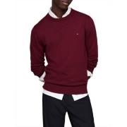 Tommy Hilfiger Ekologisk bomull rund hals tröja Bordeaux Red, Herr