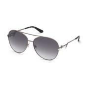 Guess Gunmetal Gray Metall Solglasögon med UV-filter Gray, Dam