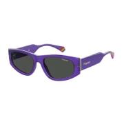 Polaroid Grå Lins UV-filter Solglasögon Purple, Unisex