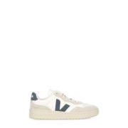 Veja Vita Läder Sneakers Rund Tå Snörning White, Dam