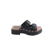 Dior Vintage Pre-owned Laeder sandaler Black, Dam