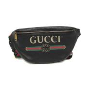 Gucci Vintage Pre-owned Laeder crossbodyvskor Black, Dam