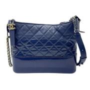 Chanel Vintage Pre-owned Laeder axelremsvskor Blue, Dam