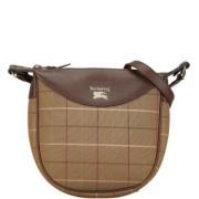 Burberry Vintage Pre-owned Canvas axelremsvskor Brown, Dam