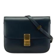 Celine Vintage Pre-owned Laeder axelremsvskor Blue, Dam