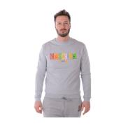 Moschino Gummy Logo Hoodie Sweatshirt Gray, Herr