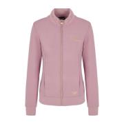 Emporio Armani EA7 Mångsidig Full-Zip Tröja Jacka Pink, Dam