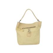 Prada Vintage Pre-owned Nylon handvskor Beige, Dam