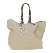 Chanel Vintage Pre-owned Canvas totevskor Beige, Dam