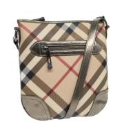 Burberry Vintage Pre-owned Canvas axelremsvskor Beige, Dam