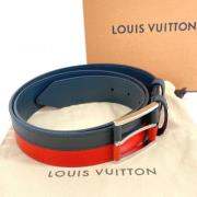 Louis Vuitton Vintage Pre-owned Laeder skrp Blue, Herr