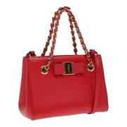 Salvatore Ferragamo Pre-owned Pre-owned Laeder totevskor Red, Dam