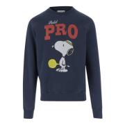 MC2 Saint Barth Snoopy Bomulls-Crewnecktröja Blue, Herr