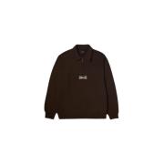 HUF Kvart Zip Fleece Brown, Herr