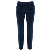 Re-Hash Blå Sammet Byxor Slim Fit Blue, Herr