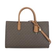 Michael Kors Brun Canvas Belagd Väska Kvinna Brown, Dam