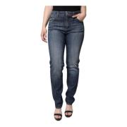 Dolce & Gabbana Mörkblå Skinny Denim Jeans Blue, Dam