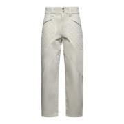 Isabel Marant Ecru Denim Jeans med Quiltade Fickor Beige, Dam