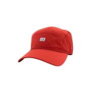 C.p. Company Panel Logo Cap i Harvest Pumpkin Red, Unisex