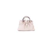 Ermanno Scervino Logo Front Clip Axelväska Beige, Dam