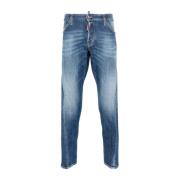 Dsquared2 Marinblå Skinny Cut Denim Jeans Blue, Herr