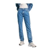 Pepe Jeans Vintage Straight Leg Denim Jeans Blue, Dam