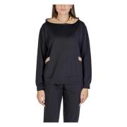 Alviero Martini 1a Classe Svart Tryckt Sweatshirt med Framfickor Black...