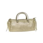 Prada Vintage Pre-owned Laeder handvskor Yellow, Dam