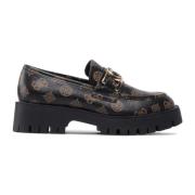 Guess Brun Moccasin med 4G Logo Brown, Dam